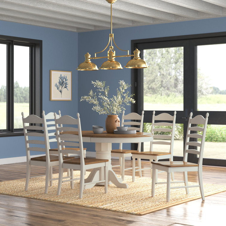 Beachcrest Home Lytham 8 Piece Extendable Pedestal Dining Set & Reviews Wayfair